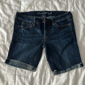 American Eagle Outfitters Dark Blue Denim Shorts
